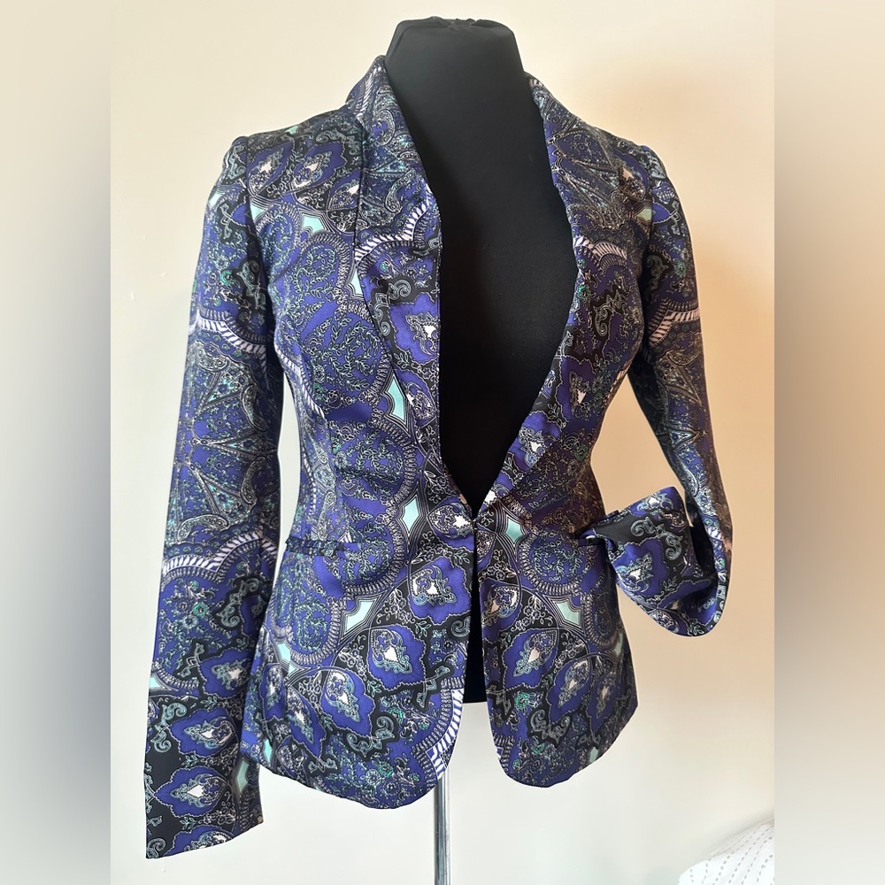Purple paisley INC xs blazer